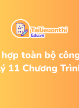 Tổng hợp công thức Vật Lý 11 Chương Trình Mới